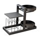 thumbnail image 3 of Especiero de 2 niveles, organizador de cocina para almacenar condimentos, versátil soporte para botellas de especias y condimentos para el comedor del, 3 of 9