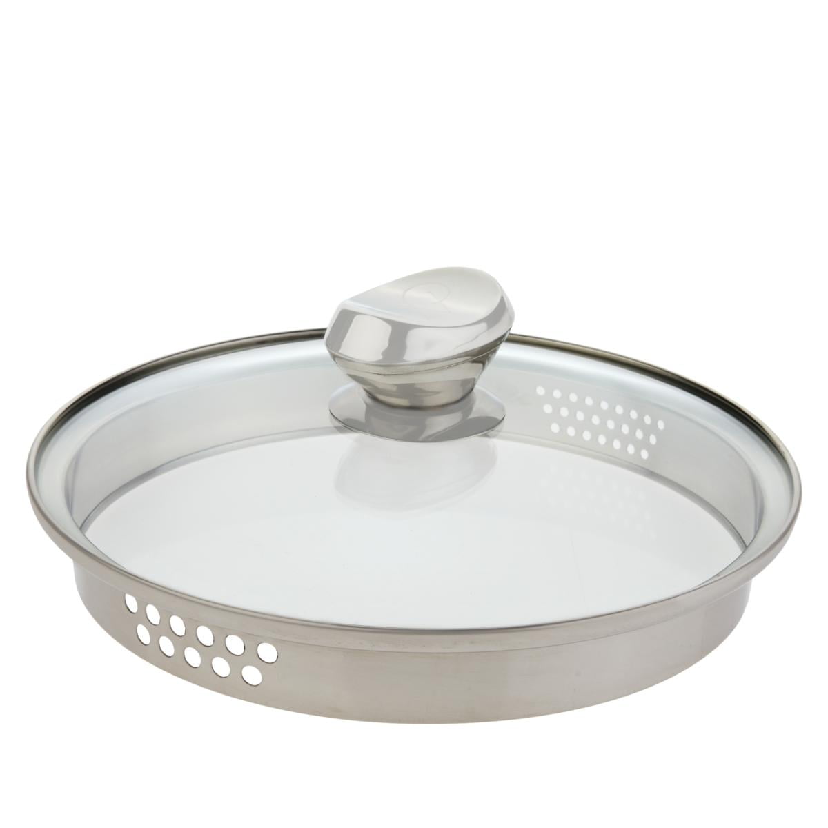 Wolfgang Puck Stainless Steel Cookware 12 Simmer Pan w Handle & Cover  Glass Lid