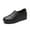 Black, variant on Mqqzkk Women's Faux Leather Shoes Lightweight Loafers Casual Flat Shoes Comfortable Daily Work Business Breathable Shoes