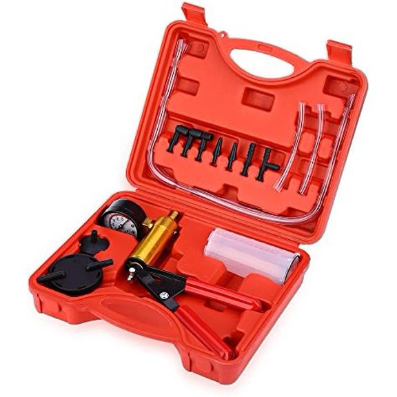 2 In 1 Brake Bleeder Kit Hand Held Vacuum Pump Test Set For Automotive With Sponge Protected Casea~p144126995