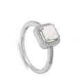 thumbnail image 4 of CHOOSE YOUR COLOR Sterling Silver Women's Clear CZ Ring White Fire 925 Band 9mm Female Size 6, 4 of 4