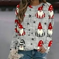 thumbnail image 2 of Christmas Sweatshirts Women Long Sleeve Crew Neck Sparkly Christmas Tree Print Graphic Tee Shirt Holiday Top (2XL, Gray 02), 2 of 4