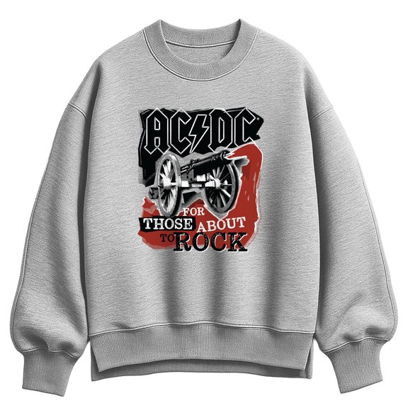 AC/DC - Rock Strokes - Women's Oversized Fleece Crew Sweatshirt