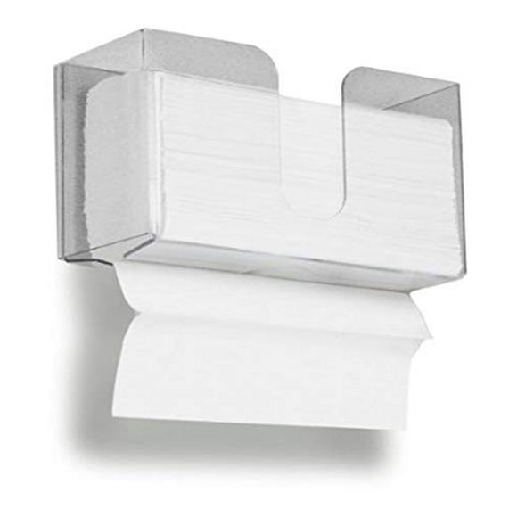 TrippNT 51912 Shatterproof Dual Dispensing Paper Towel Holder Clear PETG 10 7/8 X 6 1/2 X 4 1/4 inches WHD