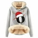 thumbnail image 1 of WILLBEST Sudadera con Capucha y Estampado Navideño de Mujer, con Espalda de Lana, Cálida, de Lana, Ideal para El Invierno Modelo 1181 X-Grande, 1 of 4