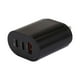 thumbnail image 2 of Cargador USB C de 65W, adaptador PD de 3 puertos, enchufe de pared QC, bloque de carga multi puerto Type-C, cubos, cargador móvil Type-C, cargador de viaje multi puerto americano estándar de 2A USB +, 2 of 8