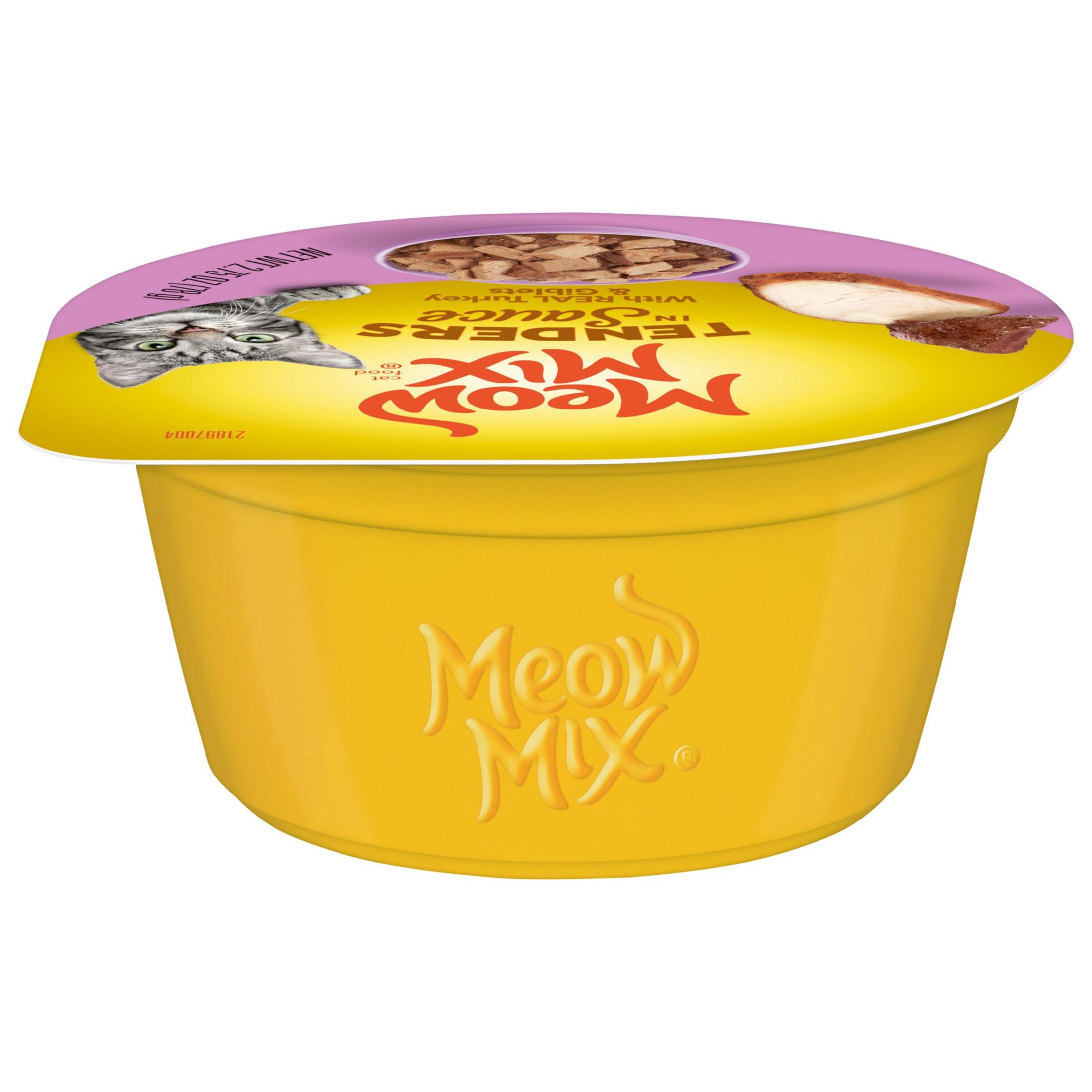 Meow Mix Tenders in Sauce with Turkey and Giblets Wet Cat Food, 2.75 oz cup (Packaging And Formulation Updates Underway)