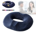 thumbnail image 1 of Cojín para silla con anillo hueco de espuma viscoelástica para aliviar el dolor de hemorroides y coxis, 1 of 5