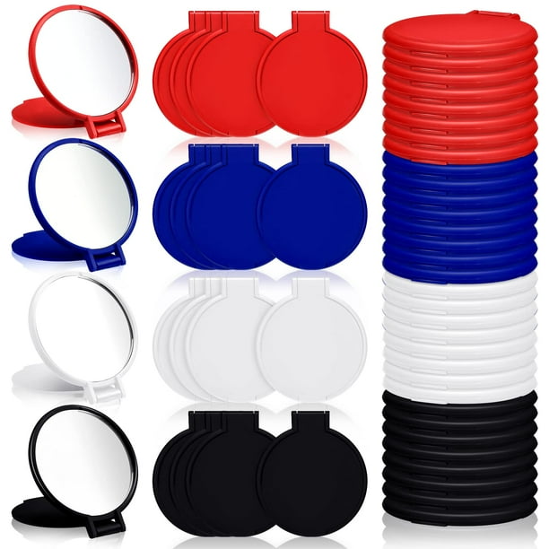 Espejo compacto Weysat, 48 unidades, a granel, para mujer, regalo, multicolor