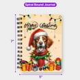 thumbnail image 5 of Merry Christmas Santa Brittany Spaniel Scarf Twinkling Lights Xmas Holiday Spiral Bound Journal Brittany Dog Lover Gifts Idea 5x7in Spiral Notebook - 00022, 5 of 5