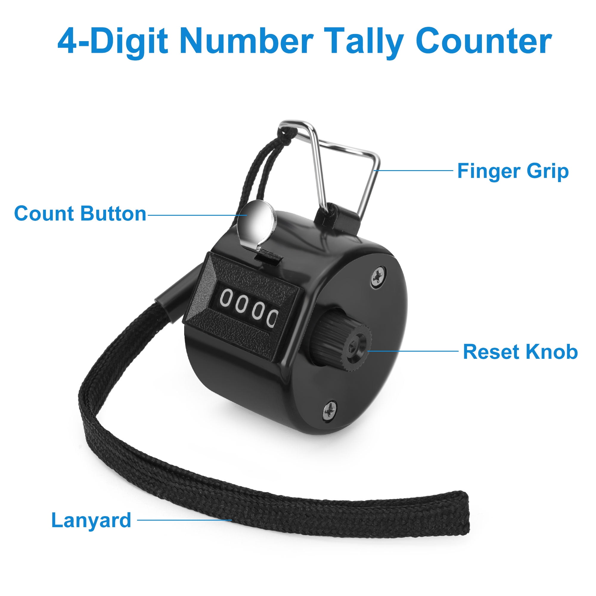 TSV Golf Hand Held Tally 4-Digit Number Clicker Sport Counter Counting  Recorder