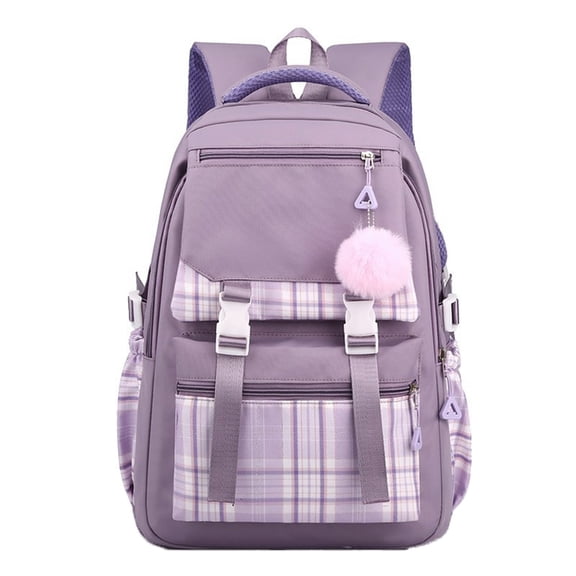 UJNDER School Backpack for Girls Stylish Mini Laptop School Bag for Girls, Lightweight Bookbag with Multiple Pockets for Teens Bookbag for Girls Purple,One Size