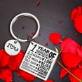 thumbnail image 2 of Stainless Steel Keyring Keychain Memorial Keepsake Engagement Wedding Jewelry, 2 of 5