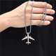 thumbnail image 4 of Classic niche design trendy men s and women s airplane necklace simple hip-hop nightclub dance cute airplane pendant gift, 4 of 5