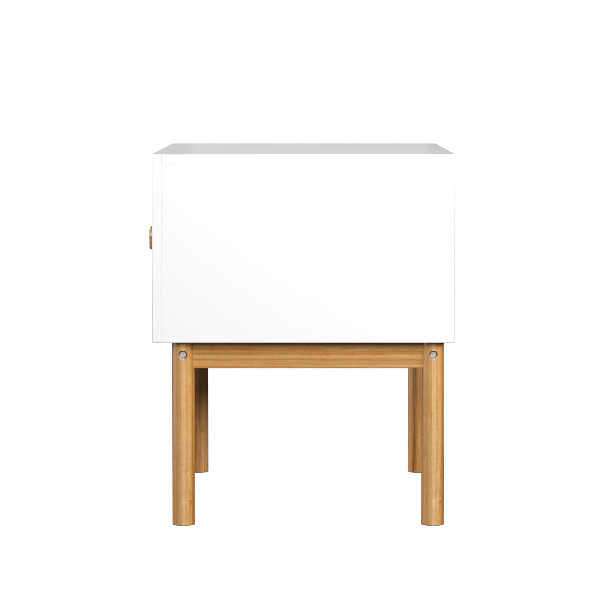 MAYEERTY Modern Nightstand with Drawer, Compact Freestanding Side Storage Table for Bedroom Living Room Apartment Small Spaces
