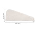 thumbnail image 2 of Unique Bargains 1pc Water-absorbent Double Layer Hair Towel 24.8"x 10.24" Beige, Gray, 2 of 5