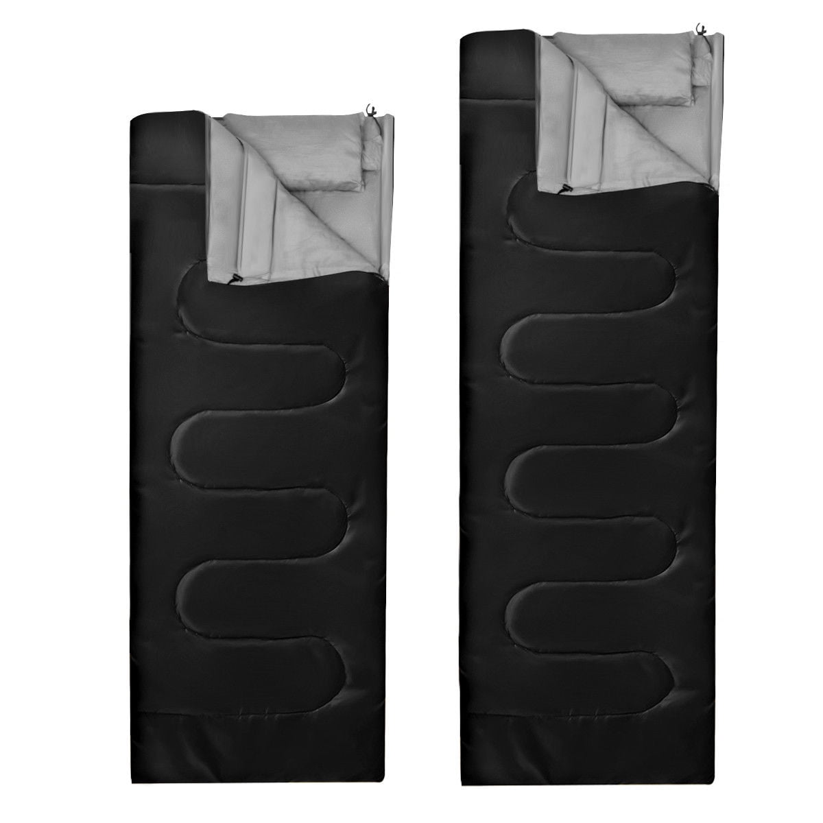 Goplus Double 2 Person Sleeping Bag Waterproof w/ 2 Pillows Camping Queen Size XL