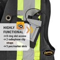 thumbnail image 5 of Pioneer 100% Cotton Hi Vis Surveyor's Safety Vest for Construction - Reflective Tape - 10 Pockets - Class 1 - Black, 5 of 8