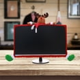thumbnail image 2 of EUDIDV Xmas Decor Items 1 Pack Christmas Computer Monitor Border Cover TV Monitor Cover Elastic Laptop Computer Cover For Xmas Home Office Computer Decoration Holiday Decorations, 2 of 5