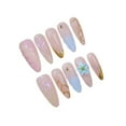 thumbnail image 5 of Mid-length Almond Fake Nails Handmade Carved High-grade French Shell Pattern Wear Armor, 5 of 5