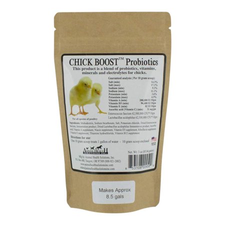 UPC: 0853108004001 | Animal Health Solutions – Chick Boost Probiotics Help Boost Immunity in Newly Hatched Chicks (8 ounces)