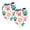 Multi-colored 3, variant on PhooArto Neon Dragonfly Skull Pattern Dog Bandanas, 2 Pack Soft Washable Pet Scarf Triangle for Large Dogs Puppies and Cats