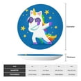 thumbnail image 2 of Daiia Cool Unicorn Star Golden Printed Pattern Ceramic Plate Dinner Plates Bone China Decorative Plates with Display Stand Art Ceramic Ornaments for Wall Hanging Decoration-8in, 2 of 6