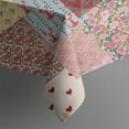 thumbnail image 5 of Pioneer Flower Floral Print Pattern Square Tablecloth,Waterproof Square Table Cover,Wipeable Spillproof Washable Table Cover for Home Kitchen Party Decor 60"x60"(152x152cm), 5 of 6