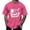 Hot Pink, variant on Mens Tee Tops Graffiti Scary Face Print Tshirts Loose Fit Short Sleeve Streetwear Hop Casual Daily Party Graphic Tops