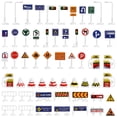 thumbnail image 2 of 56 Pcs Panneaux de Circulation de Jeu Panneaux de Rue Panneaux Routiers Jouets de Signalisation Routière pour Enfants, 2 of 2