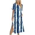 thumbnail image 2 of Women Casual Summer Dresses Solid Loose Casual Fashion Long Sleeved DressLong Sleeved Neck Dress, 2 of 6