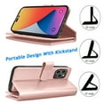 thumbnail image 5 of TakFox For Apple iPhone 14/14 Pro/14 Plus/14 Pro Max Wallet Case,Credit Card Holder Flip Cover [9 Card Slots] [Magnetic Closure] Folio Detachable Hard Case,Pink, 5 of 6