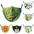 thumbnail image 2 of Cubierta facial Bling Bling Grinch de pelo verde 3D D con impresión digital, 2 of 4