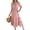 Dusty Pink, variant on Women's Smocked Off Shoulder Tiered Dress with Ties and Ruffles for Summer and Party Wear 95% polyester 5% elastane