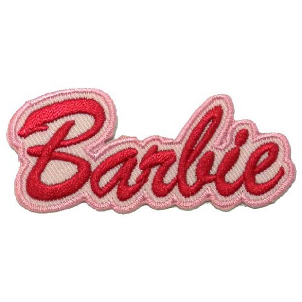 Barbie DIY Applique Embroidered Patch 3cm x 7.1cm Logo Sew Ironed On