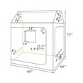 thumbnail image 2 of Gymax 60''x60''x72'' Mylar Hydroponic Grow Tent Roof Cube w/Window Floor Tray, 2 of 10