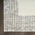 thumbnail image 4 of Nourison Pacific Shag 5'3" x 7'3" Ivory Grey Shag Indoor Rug, 4 of 9