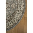 thumbnail image 5 of BNM Oriental Medallion Floral Indoor Area Rug, Grey, 5' Round, 5 of 9