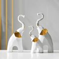 thumbnail image 3 of Juego de 3 Piezas Decoración de Estatua de Adornos Coleccionables perfecl escultura artesanal blanco, 3 of 8