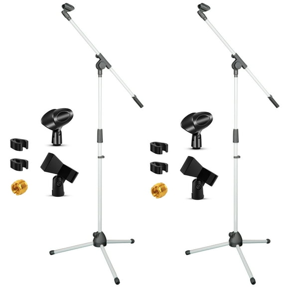 5Core Tripod Mic Stand 2Pcs Adjustable Holder Floor Microphone Boom Arm