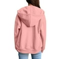 thumbnail image 5 of BDPORKAS Women's Hoodies and Sweatshirts Zip up Zipper Jacket Sweatshirt for Women Casual Long Sleeve Plain Pullover Tops Light pink, 5 of 5