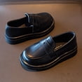 thumbnail image 5 of YunPes Girls Black Loafers Chunky Platform Slip on Penny Loafers Soft Comfort Dress Shoes for Toddler/Little/Big Kids School & Formal Occasions, 5 of 9
