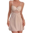 thumbnail image 1 of Pijama de tentación de perspectiva de encaje sexy blanco para mujer Pijama de ropa de casa con tirantes sin espalda Adepaton BST3006370-3, 1 of 6