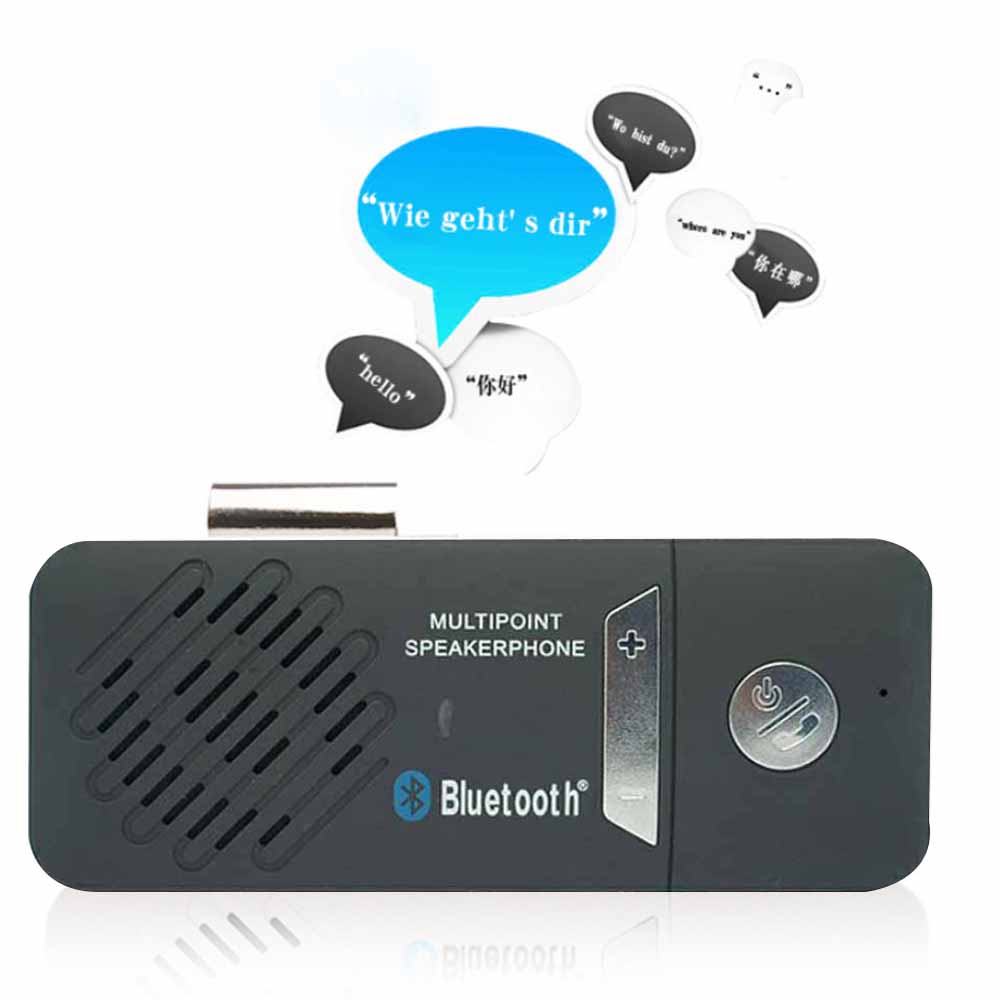 AUPERTO Hands Free Bluetooth for Cell Phone Car Kit, Loud Speakerphone, Support GPS, Music