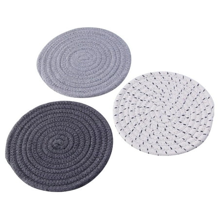 

HOOUDO Placemat (Same Color) Ribbon Clearance 3PCS Place Mat Thickened Tray Mat Insulation Kit Kettle Mat Bowl Mat Insulation Round Mat Kitchen Restaurant and Bar