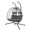 Light Gray, variant on 2 Persons Egg Chair With Stand Indoor Outdoor Swing Chair Patio Wicker Hanging Egg Chair Hanging Basket Chair With Stand For Bedroom Living Room Balcony,Light Blue