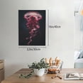 thumbnail image 2 of Xecao Mesmerizing Pink Jellyfish for Ready-to-Hang Canvas Art 12x16 Inches - Waterproof HD Print Solid Wood Frame for Gifting,Vertical, 2 of 8