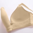 thumbnail image 4 of Women's Maternity Nursing Bra Wirefree Seamless Breastfeeding Bra with One Hand Clip Full Coverage Pregnancy Bralette Nude 3XL, 4 of 6