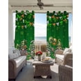 thumbnail image 6 of St. Patrick's Day Blackout Curtains for Bedroom Living Room Darkening Curtains 54 Inch Long Spring Shamrock Gnomes Balloons Flag Green Short Curtain for Small Window Treatment Drapes 52"x54"x2, 6 of 9