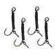 thumbnail image 3 of Gancho de pesca de carpa de 4 piezas Ronnie Rigs Up Assist Hook para Trolling Chunking 04 púas Zulema Anzuelos de pesca, 3 of 8